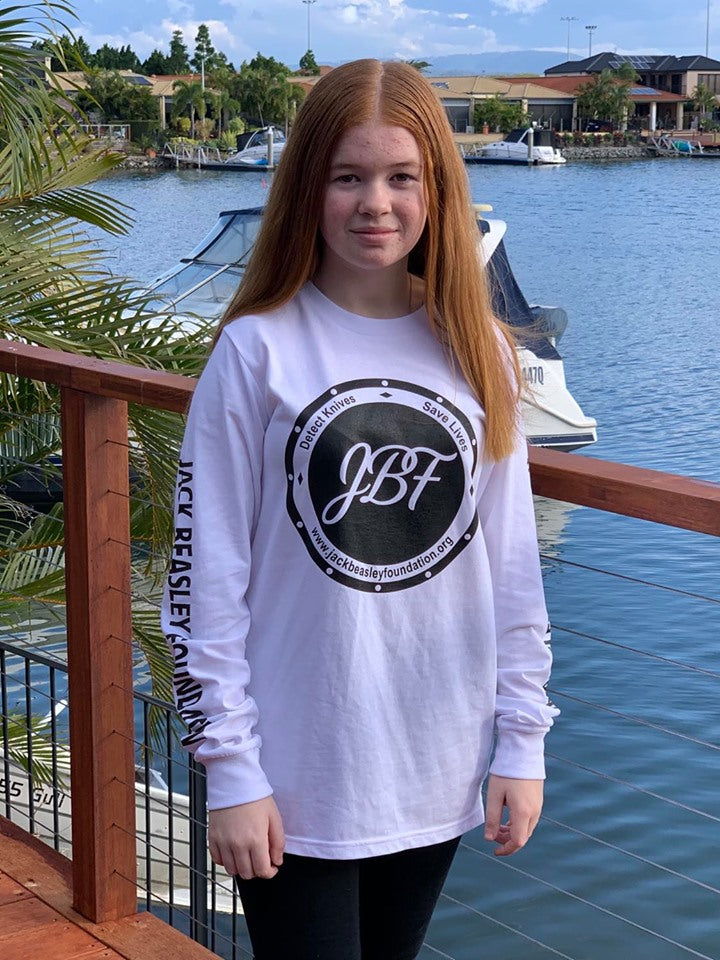 White Long Sleeve TShirts Jack Beasley Foundation